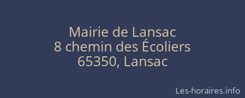 Mairie de Lansac