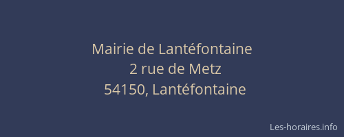 Mairie de Lantéfontaine