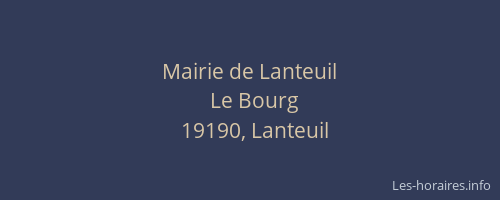 Mairie de Lanteuil