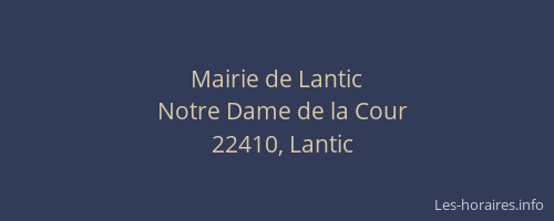 Mairie de Lantic