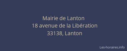 Mairie de Lanton