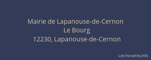 Mairie de Lapanouse-de-Cernon
