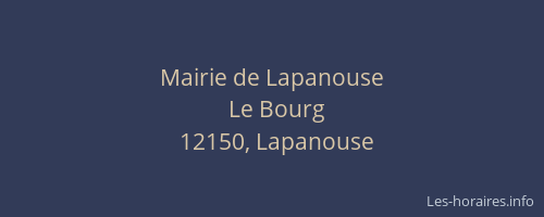 Mairie de Lapanouse