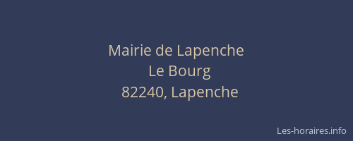 Mairie de Lapenche