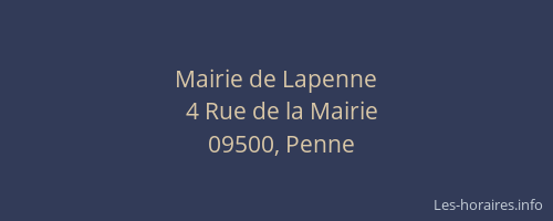Mairie de Lapenne