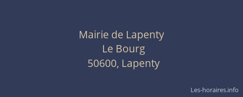 Mairie de Lapenty