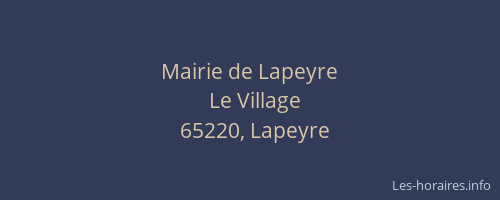 Mairie de Lapeyre