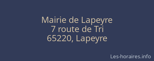 Mairie de Lapeyre