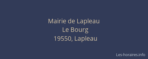 Mairie de Lapleau
