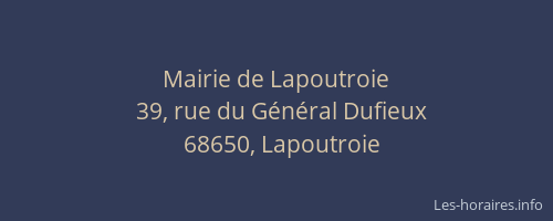 Mairie de Lapoutroie