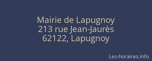 Mairie de Lapugnoy