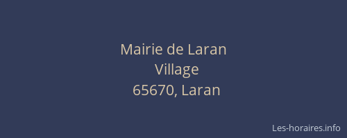 Mairie de Laran