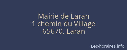 Mairie de Laran