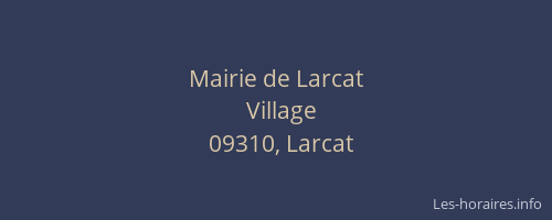 Mairie de Larcat