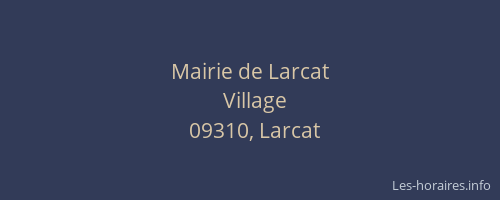 Mairie de Larcat