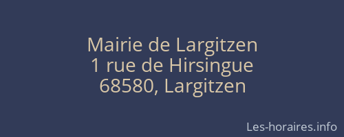 Mairie de Largitzen