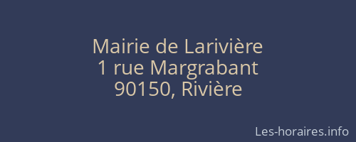 Mairie de Larivière