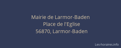 Mairie de Larmor-Baden