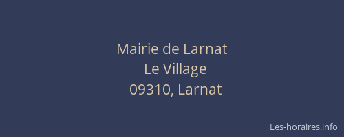 Mairie de Larnat