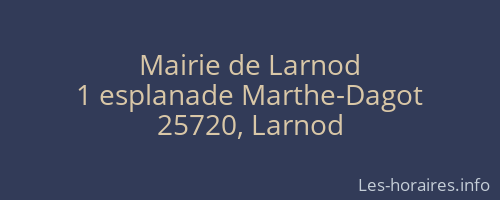 Mairie de Larnod