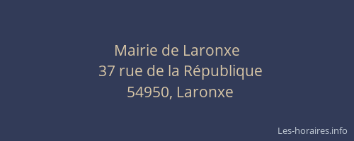 Mairie de Laronxe
