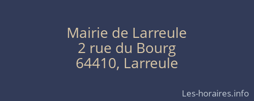 Mairie de Larreule