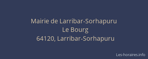 Mairie de Larribar-Sorhapuru