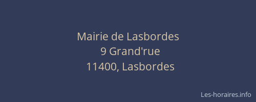 Mairie de Lasbordes
