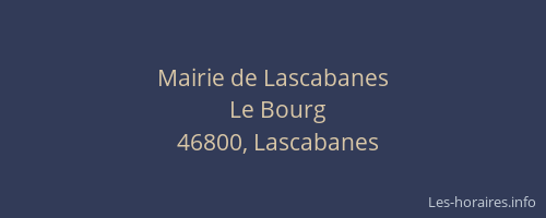 Mairie de Lascabanes