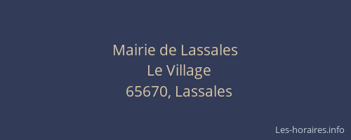 Mairie de Lassales