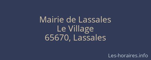 Mairie de Lassales