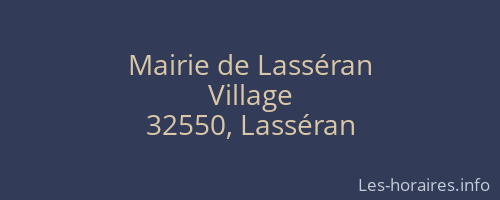 Mairie de Lasséran