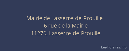 Mairie de Lasserre-de-Prouille