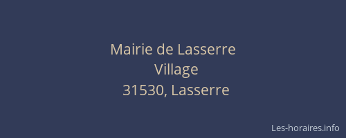 Mairie de Lasserre