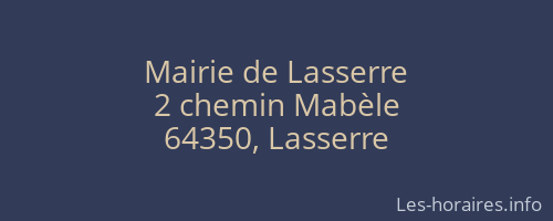Mairie de Lasserre