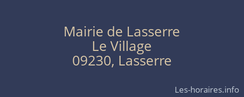 Mairie de Lasserre