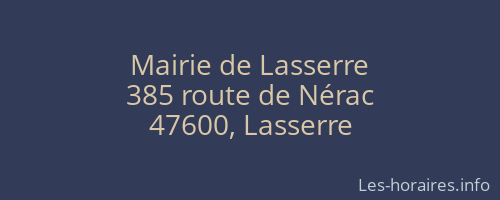 Mairie de Lasserre
