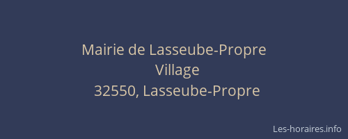 Mairie de Lasseube-Propre