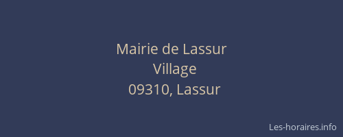 Mairie de Lassur