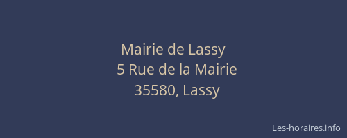 Mairie de Lassy