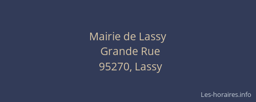 Mairie de Lassy