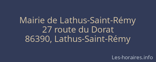 Mairie de Lathus-Saint-Rémy
