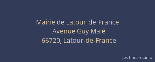 Mairie de Latour-de-France