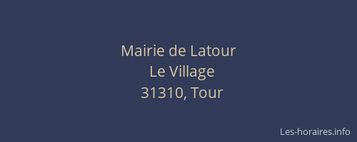 Mairie de Latour