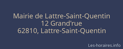 Mairie de Lattre-Saint-Quentin