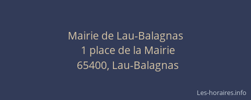 Mairie de Lau-Balagnas
