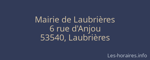 Mairie de Laubrières