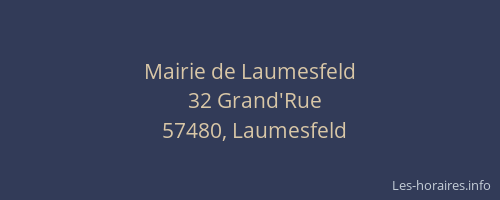 Mairie de Laumesfeld