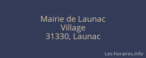 Mairie de Launac