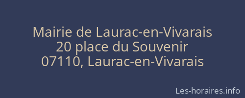 Mairie de Laurac-en-Vivarais